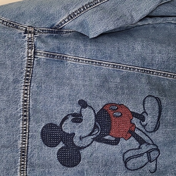 Gap Disney Mickey Mouse Icon Denim Jacket llX Kids- Women's Size Medium - Picture 10 of 16
